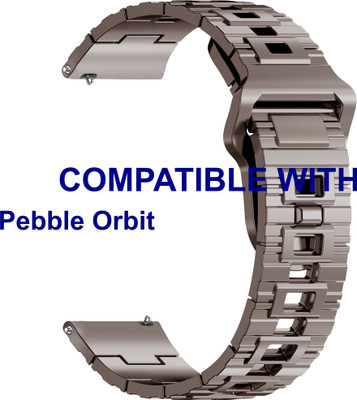 ACM WSM41C22GY3779N1 Watch Strap Silicone Shiny Belt 22mm for New |Pebble|| Orbit| Smartwatch Grey Smart Watch Strap(Grey)