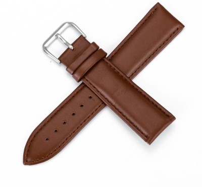 Melfo Synthetic Leather Strap Compatible with Pebble Crest Smart Watch Smart Watch Strap(Brown)