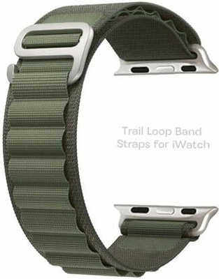Nice Assoseries HUB Alpine Loop Compatible with 42mm 44mm 45mm For Series 1/2/3/4/5/6/SE Smart Watch Strap(Green)