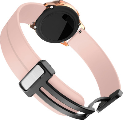 ACM Watch Strap Magnetic Clasp for Noise Noisefit Nova Smartwatch Belt Creame Pink Smart Watch Strap(Pink)