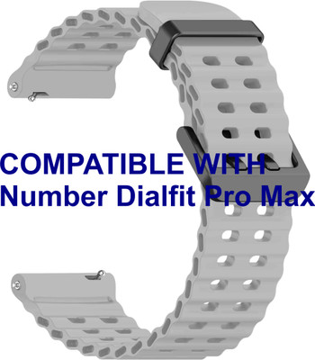 ACM WSM40B22GY3049 Watch Strap Silicone Sports 22mm for Number Dialfit Pro Max Smartwatch Belt Grey Smart Watch Strap(Grey)