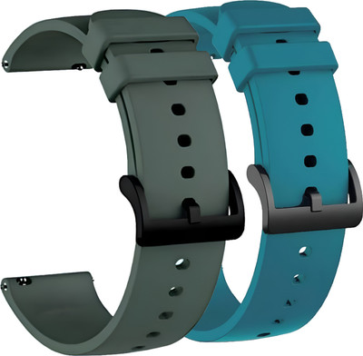 TRENDINGVIEW 22mm Quick Release Smartwatch Strap | Soft Silicone Belt for All 22 mm Watches (Pack of 2) Smart Watch Strap(Mullti Color)