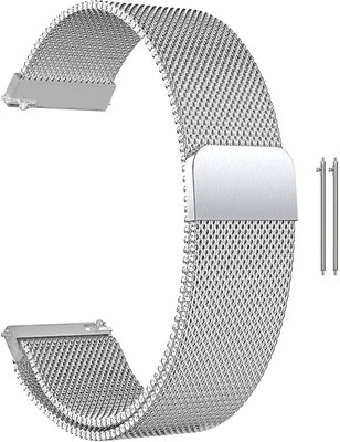BLACK LOVIES 22 mm Metal smartwatch strap.Compatible with watch 2 / 2PRO / S / S PRO. Smart Watch Strap(Silver)