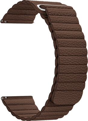 ACM Leather Watch Strap for Fireboltt Ninja Calling Pro Bsw039 Smartwatch Brown Smart Watch Strap(Brown)