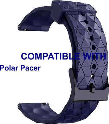 ACM WSM29Q20BL3901 Watch Strap Silicone Designer Belt 20mm for New Polar| Pacer Smartwatch Blue Smart Watch Strap(Blue)