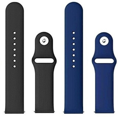BLACK LOVIES 22 mm Soft Silicon Smartwatch Strap Compatible with Noice Color Fit Vision. Smart Watch Strap(Black, Blue)