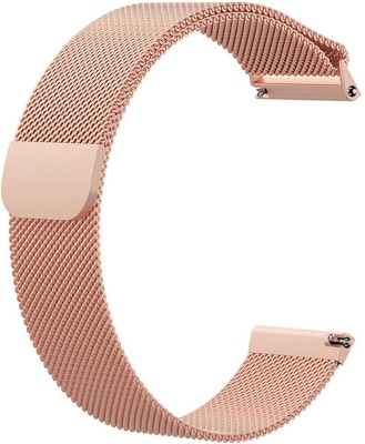 Zelfo Magnetic Metal Chain Strap Compatible with Boat Lunar Orb Smart Watch Smart Watch Strap(White, Pink)