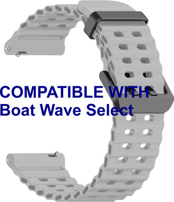 ACM WSM40B22GY2794 Watch Strap Silicone Sports 22mm for Boat Wave Select Smartwatch Grey Smart Watch Strap(Grey)