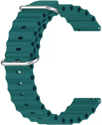 Melfo New-Soft Rubber Strap Compatible with Noise Hrx X-Fit 1 Smart Watch Strap(Green)