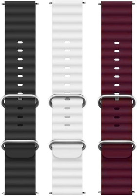 BLACK LOVIES 22MM Smart Watch Strap Belt For Noise Colorfit Icon 2 / Icon 3 / Icon 3 Plus Only. Smart Watch Strap(Black, White, Purple)