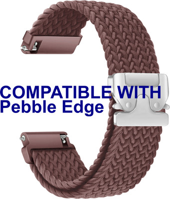 ACM Watch Strap Woven Braided Clipper for Pebble Edge Smartwatch Brown Smart Watch Strap(Brown)