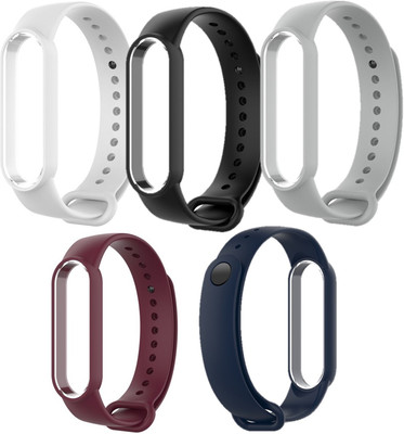 Flipkart SmartBuy Silicone Combo Pack of 3 Watch Band Compatible For MI 5 & MI 6 BAND (NOT FOR M2/M3) Smart Band Strap(Mullti Color)