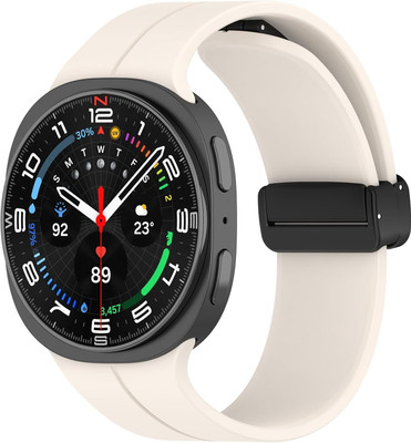 SwapME Sport Magnetic Band Compatible with Galaxy Watch 8 40mm/44mm/Classic 46mm 2025, Soft Silicone Strap with Magnetic Buckle for Men Women Smart Watch Strap(Clear)