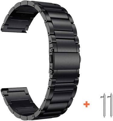 SwapME 22MM Compatible with Gen 6/Gen 5 Carlyle HR Band, 22mm Stainless Steel Metal Strap forl Gen 4 Q Explorist HR/ Gen 3 Q Explorist SmartWatch (Black) Smart Watch Strap(Black)