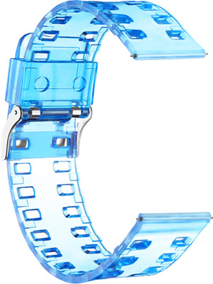 ACM WSM22J22BL3917 Watch Strap Transparent Design Belt 22mm for Boat storm infinity max Smartwatch Blue Smart Watch Strap(Blue)