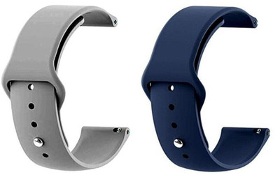 BLACK LOVIES 22 MM Soft Silicon Smartwatch Strap Compatible With Crross beeats Ignite S2 Smart Watch Strap(Blue, Grey)