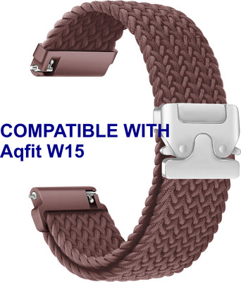 ACM WSM38Z22BR1307 Watch Strap Woven Braided Clipper 22mm for Aqfit W15 Smartwatch Brown Smart Watch Strap(Brown)