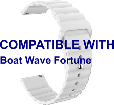 ACM WSM9W22WT3911 Watch Strap Wave Belt 22mm for Boat Wave Fortune Smartwatch White Smart Watch Strap(White)