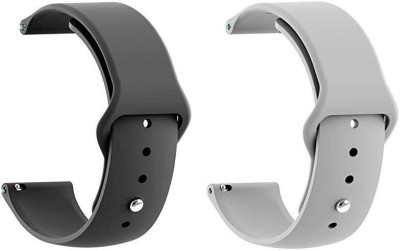 BLACK LOVIES 20 mm Watch Strap compatibtle Smart Watch Strap(Grey, Black)