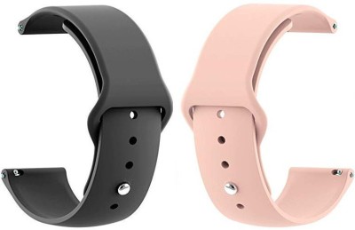 BLACK LOVIES 22 mm Silicon Smartwatch Strap Compatible With AMAZE FIT PACE Smart Watch Strap(Black, Pink)