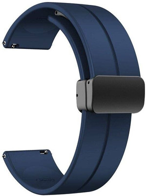 KHR 20MM For Amazfit GTS 2 Mini, Amazfit Bip/Pro/Lite, Bip S, Amazfit GTR, Samsung Galaxy Watch 4/ Watch 5 Compatible All 20MM Silicone magnetic Smart Watch Strap(Blue)