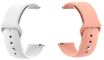 BLACK LOVIES 22 mm Silicon Smartwatch Strap Compatible With AMAZE FIT GTR 2e Smart Watch Strap(White, Pink)