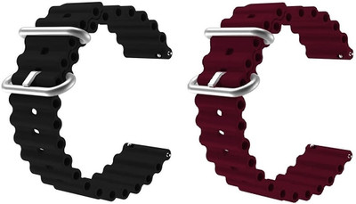 PUNAK 22 MM Ocean Loop Smartwatch Strap Band. Smart Watch Belt Smart Watch Strap(Black, Purple)