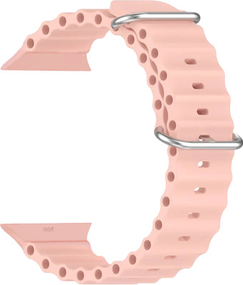 ACM Sliding Watch Strap Silicone Smart for Fire-Boltt Ring Pro Bsw029 watch Creame Smart Watch Strap(Pink)