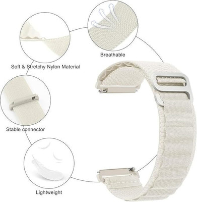 Like Star 22mm Soft Strap (compatible Watch List In Photo & Description) Smart Watch Strap(White)