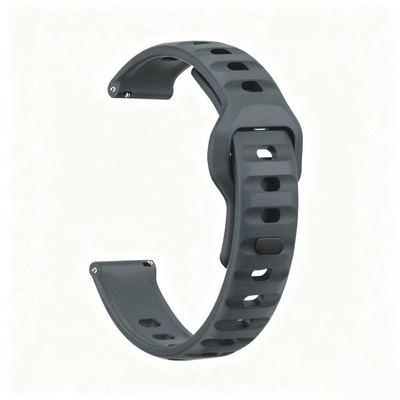 Colorcase Lining Silicon Strap 20mm Compatible with V2a Cimo 1 Smart Watch Smart Watch Strap(Grey, Clear)