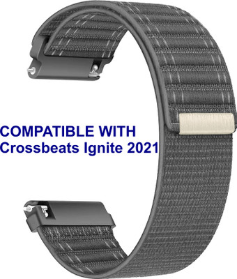 ACM WSM39A20GY1703 Watch Strap Nylon Soft 20mm for Crossbeats Ignite 2021 Smartwatch Grey Smart Watch Strap(Grey)