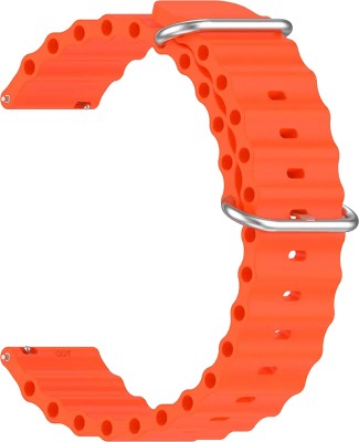 ACM Watch Strap Silicone Smart for Zebronics Zeb-Fit 80ch Smartwatch Belt Orange Smart Watch Strap(Orange)