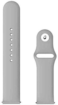 BLACK LOVIES 22 mm Soft Silicon Smartwatch Strap Compatible with Noice Color Fit Vision Smart Watch Strap(Grey)