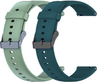TECHWIND 22MM Classic Silicon (CHECK MODEL LIST) Combo Pack of 2 Watch Belt Smart Watch Strap(Mullti Color)