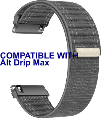 ACM Watch Strap Nylon Soft 22mm for Alt Drip Max Smartwatch Grey M39 Smart Watch Strap(Grey)