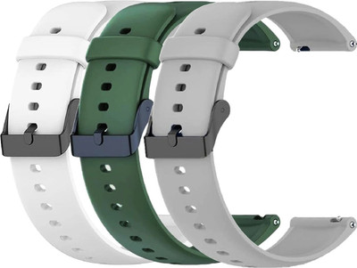 TRENDINGVIEW 22mm Smart Watch Strap (Combo Pack of 3) Silicone Belt with Quick Release Pins | Adjustable Length Smart Watch Strap(Mullti Color)