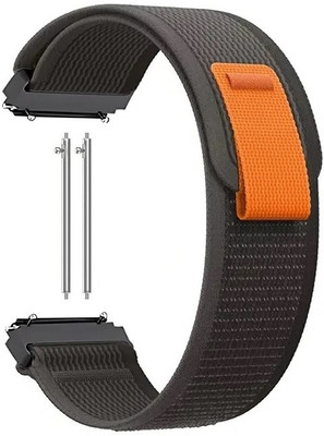 KHR 20mm Watch Strap Trail Loop Nylon Loop Bands 20 MM (For Model See Images) Black Smart Watch Strap(Black)