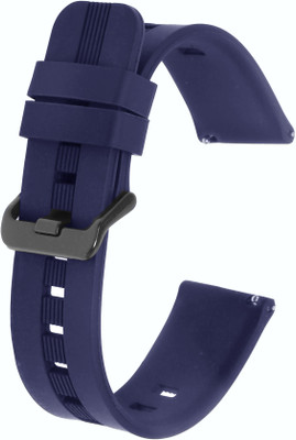 Colorcase Silicon Strap Compatible For Pebble Vienna Smart Watch Smart Watch Strap(Blue)