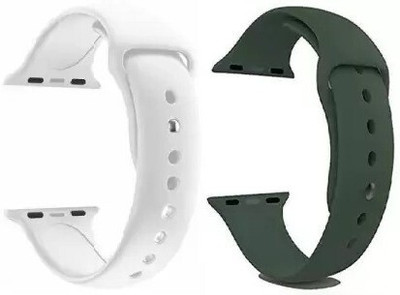 Asotai Watch Strap 42/44 MM,Soft, (Use In All Apple Watch 42/44 & Smart Watch W26, T55) Smart Watch Strap(Green, White)