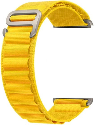 Melfo Smart Watch Strap Belt Nylon Loop Strap Belt Compatible With NoiseFit Diva 2 Smart Watch 7001532 mm Smart Watch Strap(Yellow)
