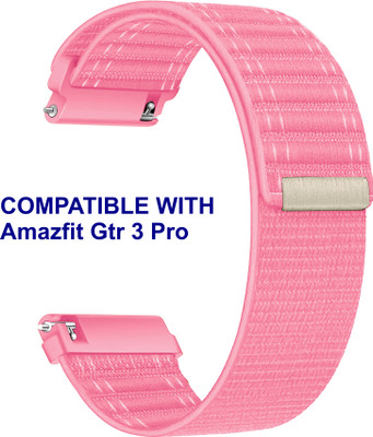 ACM WSM39A22PK2232 Watch Strap Nylon Soft 22mm for Amazfit Gtr 3 Pro Smartwatch Pink Smart Watch Strap(Pink)