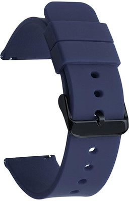 CHG Coloured Buckle Silicon 22MM Smart Watch Strap compatible for 22mm Smart Watches Smart Watch Strap(Blue)