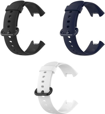 Like Star Soft Silicone Classic Strap With Secure Buckle Lock for Redmi Watch 2 Lite/Redmi GPS Smart Watch Only, Comfort and Flexible Fitness Smart Watch Strap Smart Watch Strap(Blue, White, Black)