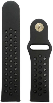 Melfo Dual Design Rubber Strap Compatible with V2a Cimo 1 Smart Watch Strap(Grey, Black)