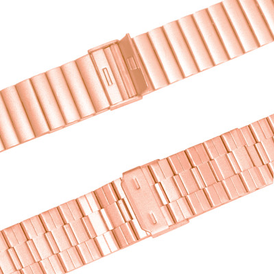 ACM Watch Strap Adjustable Steel for Pebble Cosmos Luxe Smartwatch Rose Gold Pink Smart Watch Strap(Pink)