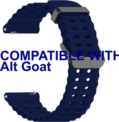 ACM Watch Strap Silicone Sports 22mm for Alt Goat Smartwatch Belt Dark Blue Smart Watch Strap(Blue)