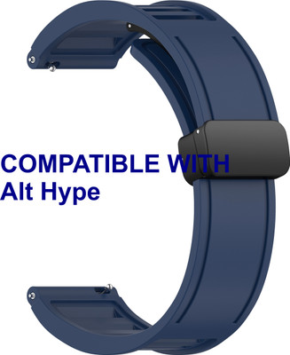 ACM WSM35W22DBL2869 Watch Strap Magnetic Clasp 22mm for Alt Hype Smartwatch Dark Blue Smart Watch Strap(Blue)