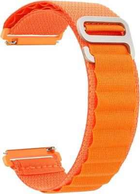 Like Star 22mm Nylon Sports Alpine Loop Band Strap Compatible with Noise NoiseFit Halo | NoiseFit Halo Plus | NoiseFit Force | NoiseFit Force Plus Smart Watch Strap(Orange)