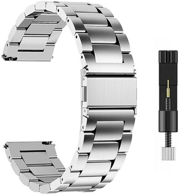 AOnes Watch Strap Stainless Steel Metal for Amazfit Zepp E Square Version Smart Watch Strap(Silver)