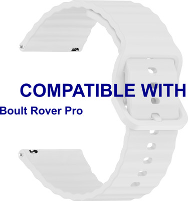 ACM Watch Strap Silicone Classy Belt for |Boult Rover Pro Smartwatch White Smart Watch Strap(White)